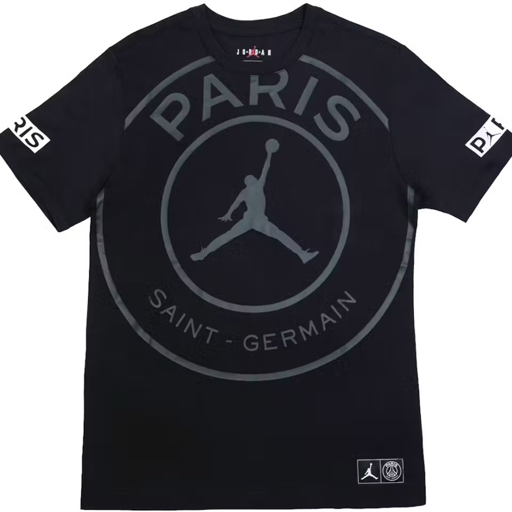 RARE Air Jordan - Paris Saint-Germain S/S Logo Tee (US Edition) - Black - XL